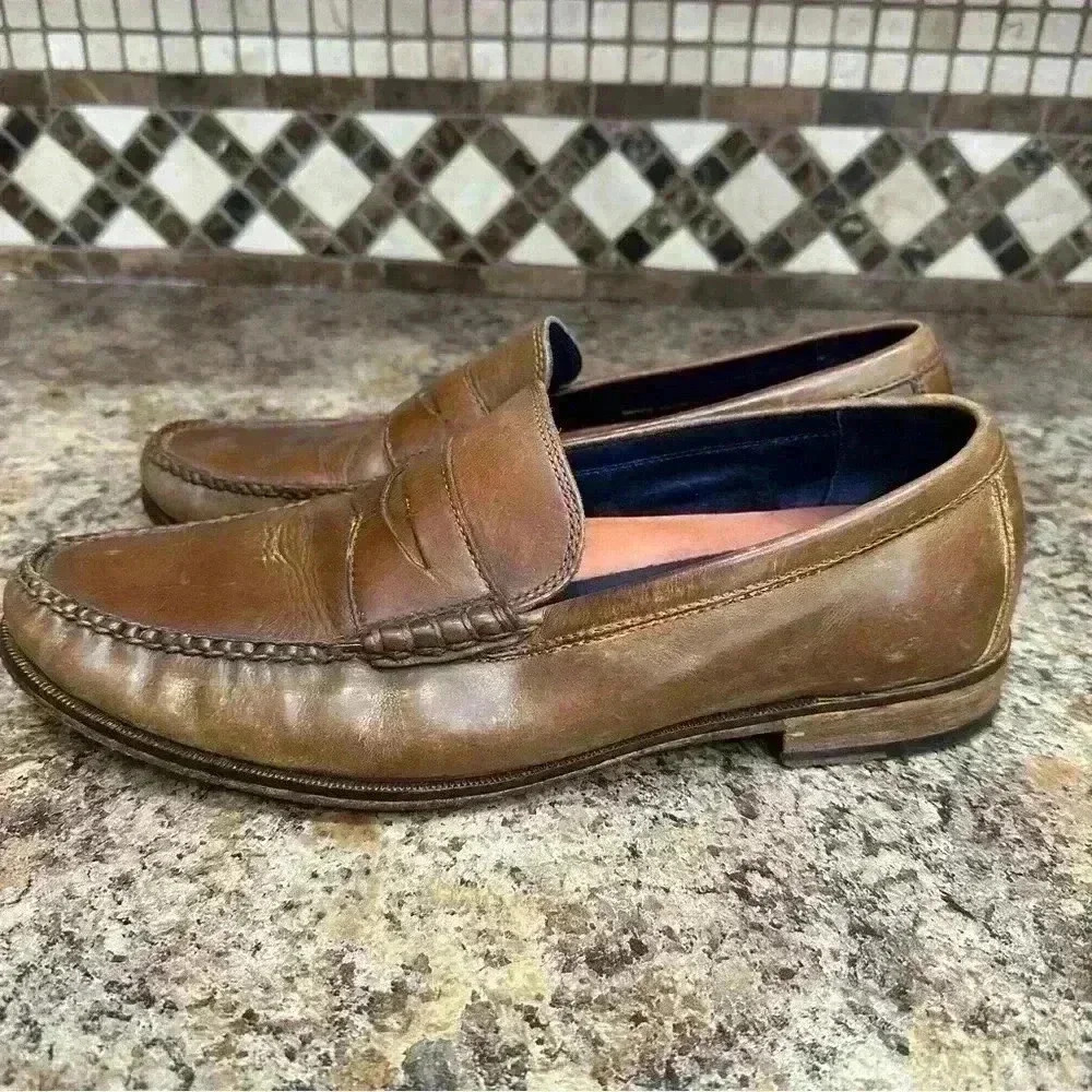 Cole Haan Brown Leather Oxford Shoes Size 10.5 Slip On Men’s Loafer Business